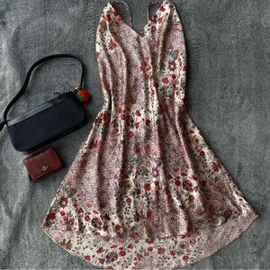 Victoria’s Secret multi colored floral vintage cami slip cute satin dress